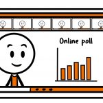 Using a poll to engage a virtual audience